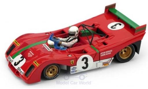 Diecast model cars Ferrari 312 1/43 Brumm PB RHD No.3 Targa Florio 1972 A.Merzario Ferrari 312 1/43 Brumm PB RHD No.3 Targa Florio 1972 A.Merzario diecast model cars