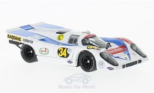 Diecast model cars Porsche 917 1971 1/43 Brumm K No.34 Zitro Racing 1000 Km Buenos Aires 1971 D.Martin/P.Brea Porsche 917 1971 1/43 Brumm K No.34 Zitro Racing 1000 Km Buenos Aires 1971 D.Martin/P.Brea diecast model cars
