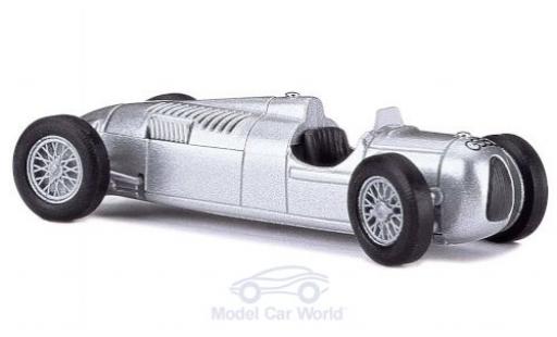 Auto Union Typ C 1/87 Busch grey Formel 1 1936 Megamodell in PC-Box diecast model cars