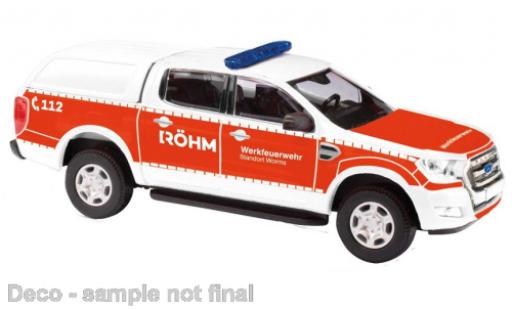 Diecast model cars Ford Ranger 1/87 Busch Werkfeuerwehr Röhm Ford Ranger 1/87 Busch Werkfeuerwehr Röhm diecast model cars