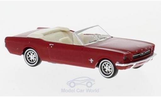 Diecast model cars Ford Mustang 1/87 Busch Cabrio metallic red 1964 Ford Mustang 1/87 Busch Cabrio metallic red 1964 diecast model cars