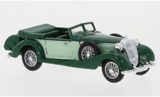 Diecast model cars Horch 853 1/87 Busch Cabriolet green/green mit Gepäckkoffer Horch 853 1/87 Busch Cabriolet green/green mit Gepäckkoffer diecast model cars