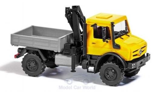 Diecast model cars Mercedes Unimog 1/87 Busch U 5023 yellow 2014 mit Ladekran Mercedes Unimog 1/87 Busch U 5023 yellow 2014 mit Ladekran diecast model cars