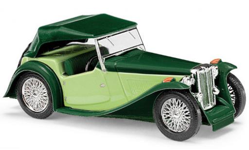 MG TC 1/87 Busch Midget green/green RHD Verdeck fermé diecast model cars