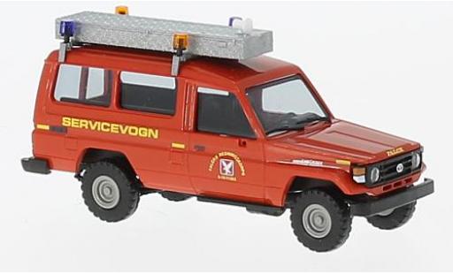 Diecast model cars Toyota Land Cruiser 1/87 Busch HZJ 78 red Falck 1985 Toyota Land Cruiser 1/87 Busch HZJ 78 red Falck 1985 diecast model cars