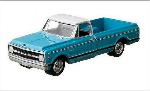 Chevrolet C-10 Pickup 1/64 Greenlight blue/white 1970 diecast model cars