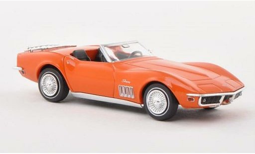 Chevrolet Corvette Convertible 1/87 Brekina C3 orange with Gepacktrager diecast model cars