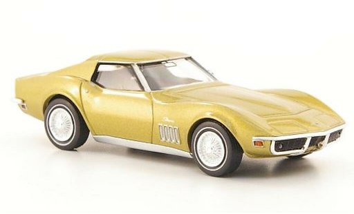 Chevrolet Corvette Coupe 1/87 Brekina C3 gold diecast model cars