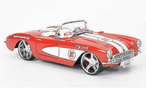 Chevrolet Corvette Convertible 1/24 Maisto C1 red /white 1957 diecast model cars