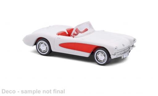 Chevrolet Corvette 1/87 Busch weiss/orange 1956 1:87 diecast model cars