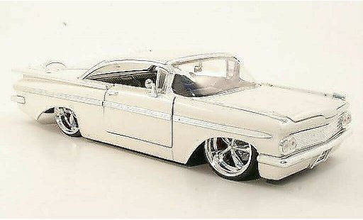 Chevrolet Impala tuning 1/24 Jada Toys white 1959 diecast model cars