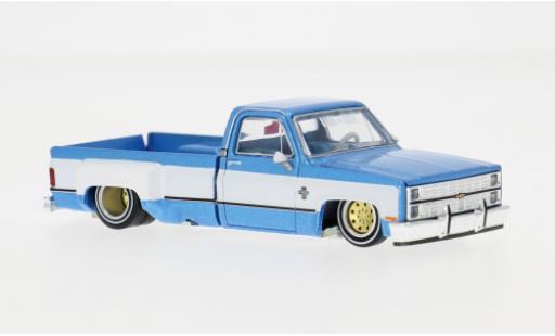 Chevrolet Silverado 1/64 Mini GT Dually Vintage Spec V1 blau/weiss 1:64 diecast model cars