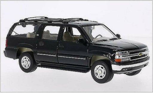 Chevrolet Suburban suv 1/24 Welly black 2001 diecast model cars