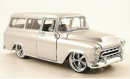 Chevrolet Suburban suv 1/24 Jada Toys grey 1957 diecast model cars