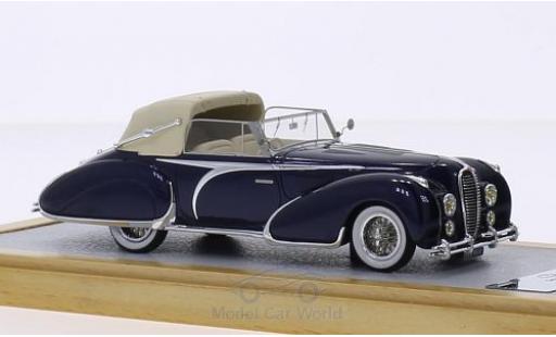 Delahaye 135 1/43 Chromes Cabriolet Figoni Falaschi blue RHD 1948 El Glaoui sn800954 Verdeck halb geschlossen diecast model cars