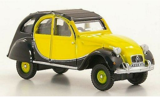 Citroen 2CV Charleston 1/76 Oxford yellow/black RHD 1963 diecast model cars
