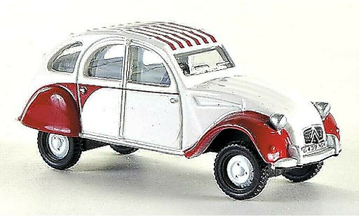 Citroen 2CV Dolly 1/76 Oxford white/red RHD diecast model cars