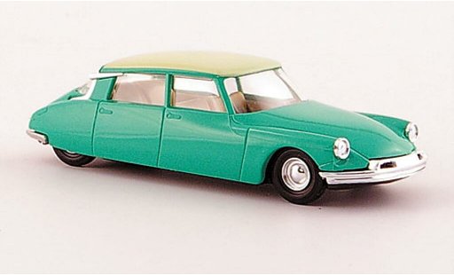 Citroen DS 19 1/87 Busch green/beige with Pneumatiksimulation 1955 diecast model cars