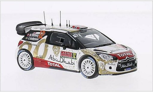 DS Automobiles DS3 WRC 1/43 Spark No.12 Citroen Total Abu Dhabi WRT Total Rally Monte-Carlo 2015 /J.Andersson diecast model cars