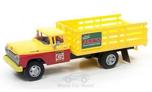Diecast model cars Ford Stake Bed Truck 1/87 Classic Metal Works yellow/red Funks Hybrids 1960 Ford Stake Bed Truck 1/87 Classic Metal Works yellow/red Funks Hybrids 1960 diecast model cars