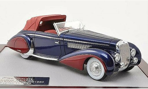 Delage D8-120 Cabriolet 1/43 Chromes Convertible Grand Luxe Chapron blue/red 1946 diecast model cars