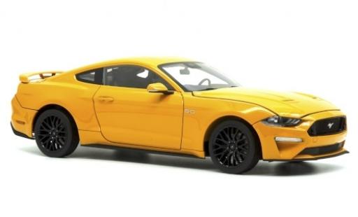 Diecast model cars Ford Mustang 1/18 Diecast Masters GT 5.0 metallic orange 2019 Ford Mustang 1/18 Diecast Masters GT 5.0 metallic orange 2019 diecast model cars