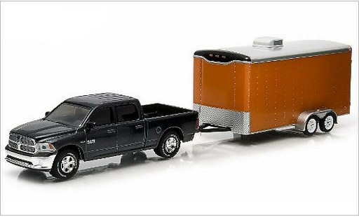 Dodge RAM pickup 1/64 Greenlight 1500 with 2-Achs-Autotransporthanger 2014 diecast model cars