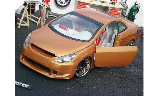 Peugeot 307 CC 1/18 Solido orange diecast model cars