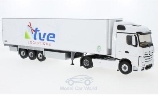 Diecast model cars Mercedes Actros 1/43 Eligor 2 Semi white TVE Logistik Mercedes Actros 1/43 Eligor 2 Semi white TVE Logistik diecast model cars