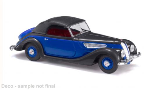EMW 327 1/87 Busch Cabriolet blau/schwarz 1952 1:87 diecast model cars