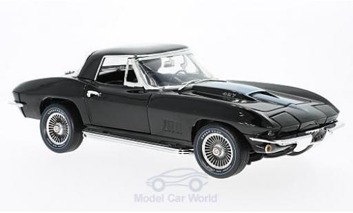 Chevrolet Corvette 1/18 Ertl 427 black/metallic blue 50th Anniversary 1967 ohne Vitrine diecast model cars
