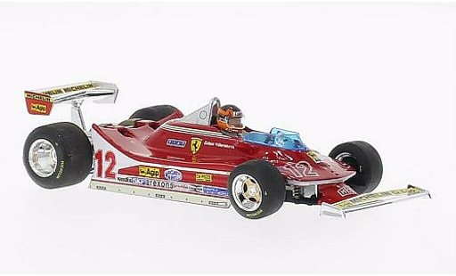 Ferrari 312 T4 1/43 Brumm No.12 with Fahrerfigur GP Frankreich 1979 diecast model cars