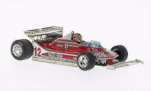 Ferrari 312 T4 1/43 Brumm No.12 with Fahrerfigur GP Monaco 1979 diecast model cars