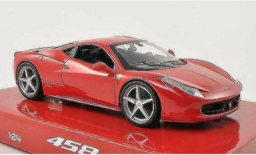 Ferrari 458 Italia 1/24 Hot Wheels red diecast model cars