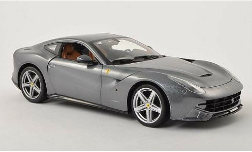 Ferrari F12 Berlinetta 1/18 Hot Wheels 2 Saloon grey diecast model cars
