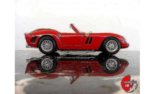 Ferrari 250 TR 1/18 Burago cabriolet red diecast model cars