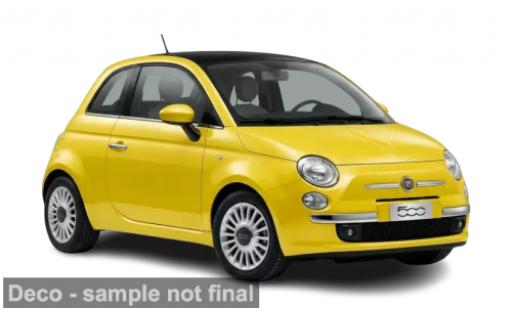 Fiat 500 1/87 Norev gelb 2008 1:87 diecast model cars