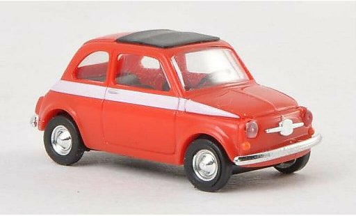 Fiat 500 Sport 1/87 Busch red/white 1965 diecast model cars