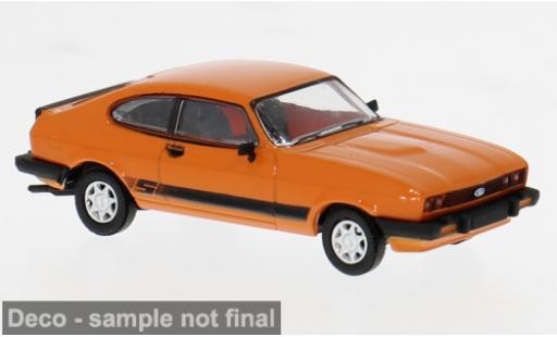 Diecast model cars Ford Capri III orange 1978 1/87 Brekina
