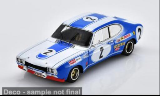 Diecast model cars Ford Capri RS 2600 weiss/blau 24h Spa Francorchamps 1972 #2 H-J.Stuck/J.Mass 1/43 Spark