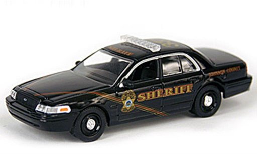 Ford Crown Police Interceptor 1/64 Greenlight Victoria Johnson County Sheriff Cruiser (USA) 2008 diecast model cars