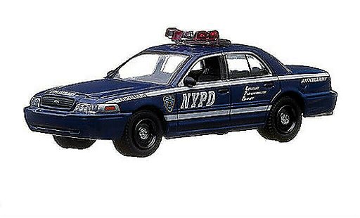 Ford Crown Police Interceptor 1/64 Greenlight Victoria NYPD Auxiliary - New York Department (USA) diecast model cars