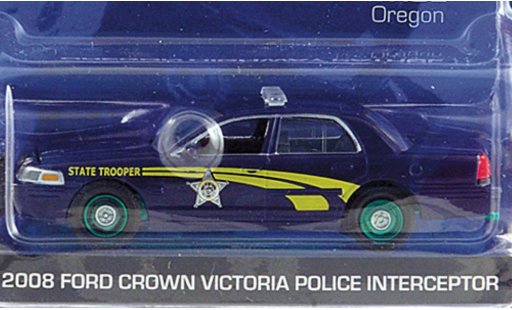 Ford Crown Police Interceptor 1/64 Greenlight Victoria Oregon Highway Patrol Special Version 2008 diecast model cars