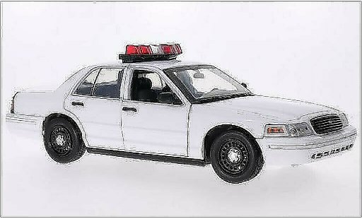 Ford Crown Police Interceptor 1/18 Greenlight Victoria white 2001 diecast model cars