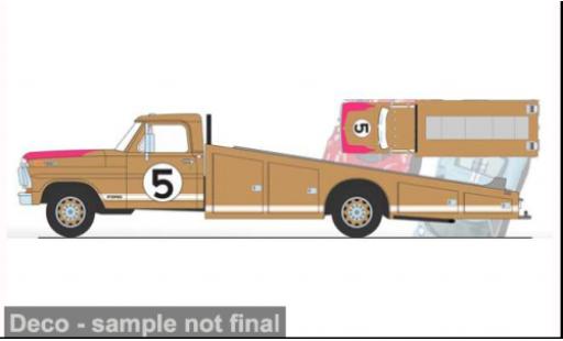 Ford F-350 1/18 ACME Ramp Truck braun 1970 60th Anniversary 24 Hours of Le Mans 1966 #5 1:18 diecast model cars