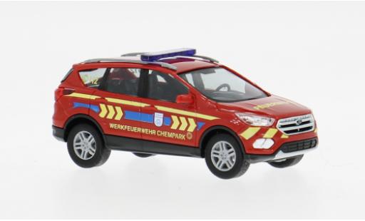 Diecast model cars Ford Kuga 2017 Werkfeuerwehr Chempark 1/87 Busch