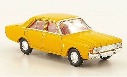 Ford Taunus 17M P7 1/87 Brekina (P7b) yellow 1969 diecast model cars