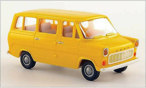 Ford Transit Kastenwagen 1/87 Brekina IIb yellow 1970 diecast model cars