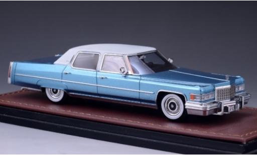 Cadillac Fleetwood 1/43 GLM Brougham metallic blue/white 1976 diecast model cars