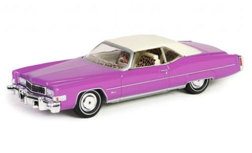 Cadillac Eldorado 1/64 Greenlight Cabriolet lila True Romance 1974 1:64 diecast model cars